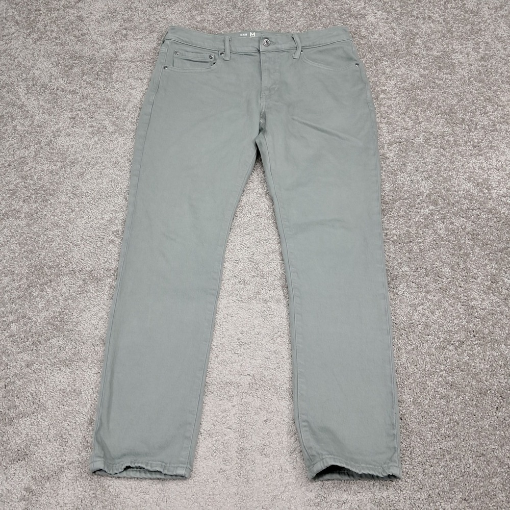 Mutual Weave Mens The Slim Sage Green Stretch Chino Pants 34x30 (Fits 34x29)